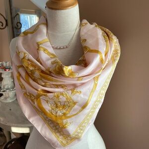 Elegant Pink and Gold Scarf